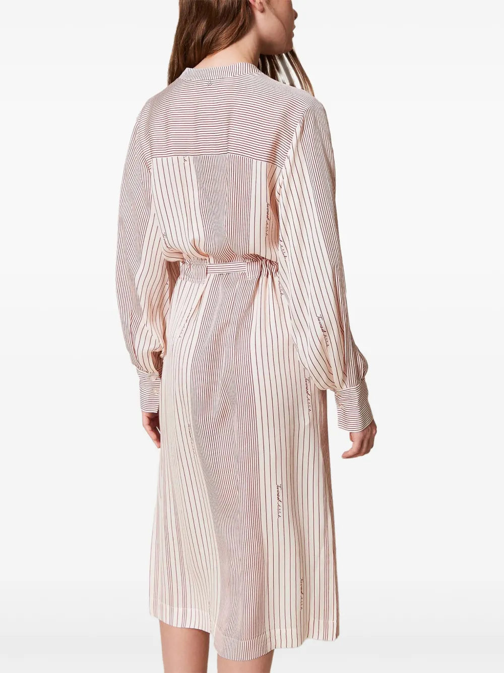 Midi Satin Shirt Dress