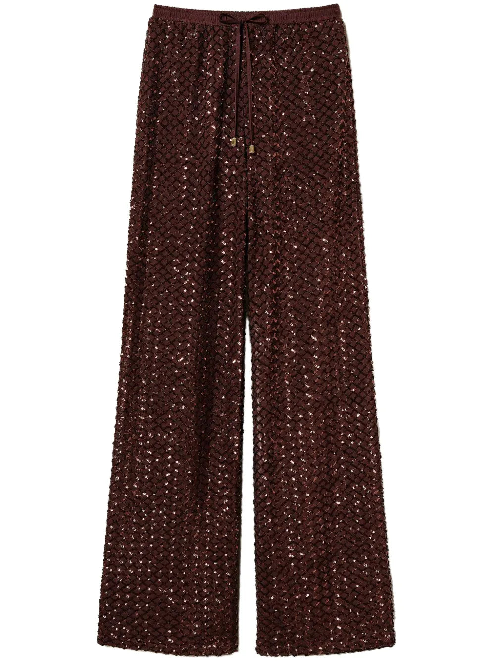 Sequinned Wide-Leg Trousers