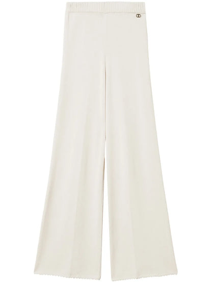 Flared Knit Trousers
