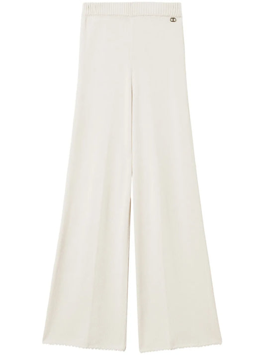 Flared Knit Trousers