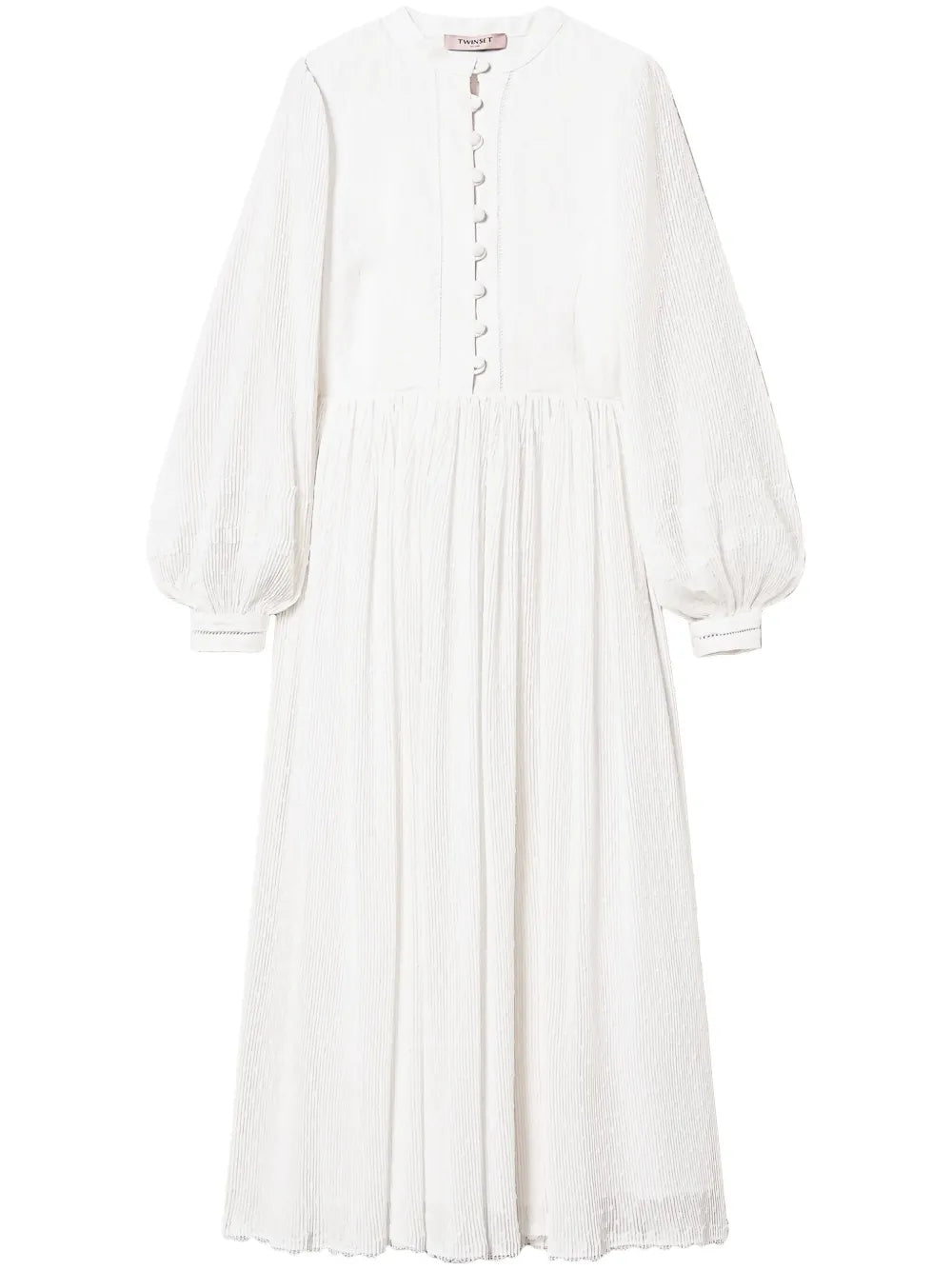 Plumetis Linen Maxi Dress