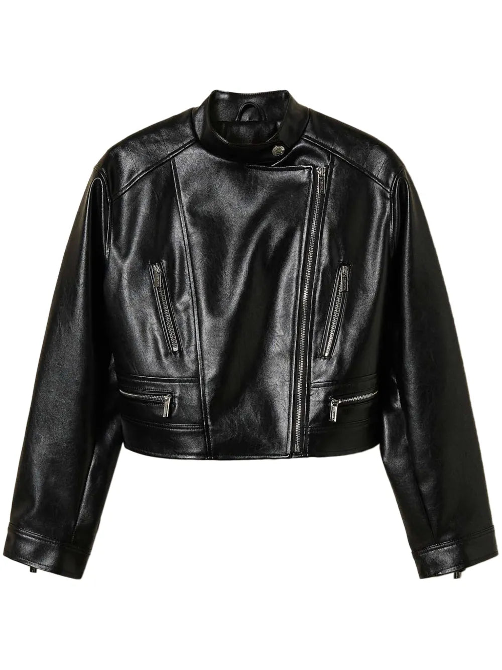 Faux-Leather Biker Jacket