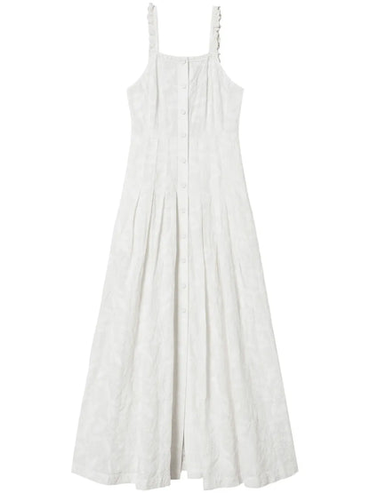 Embroidered Muslin Maxi Dress