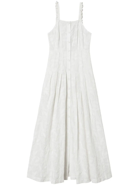 Embroidered Muslin Maxi Dress