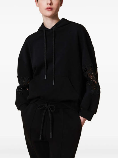 Macramé-Detailing Hoodie