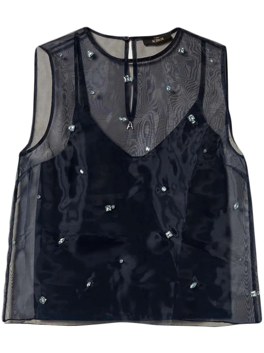 Embroidered Organza Top