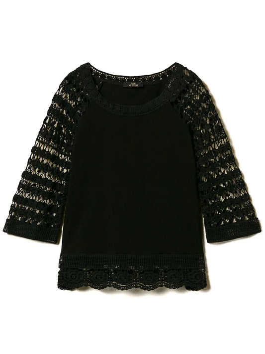Macramé-Detail Blouse