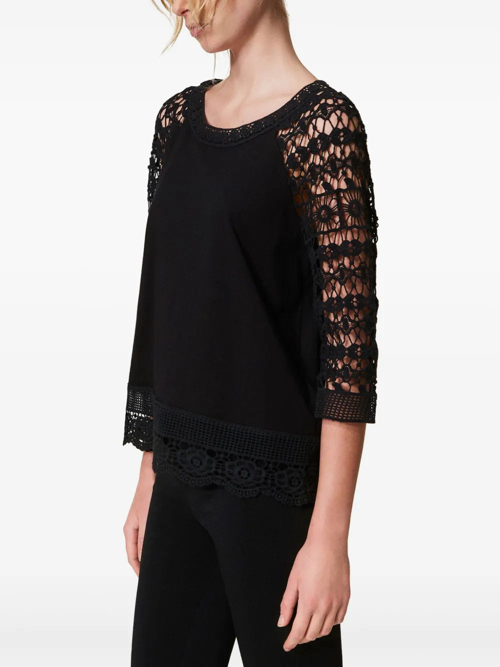 Macramé-Detail Blouse