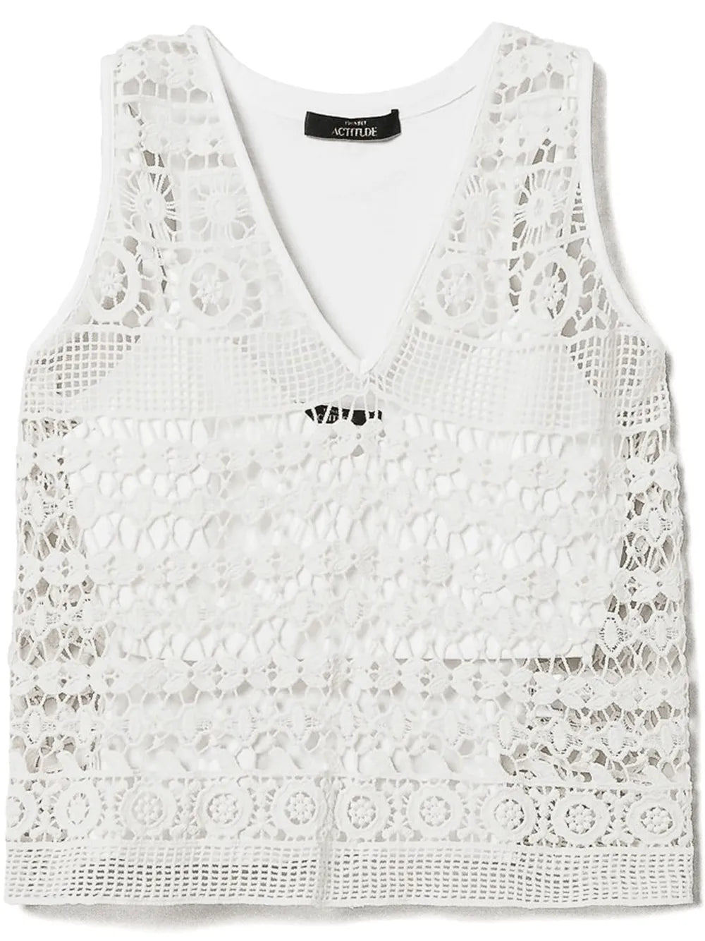 Macramé-Laceand Jersey Top