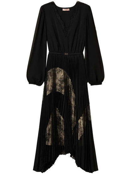 Pleated Georgette Dress