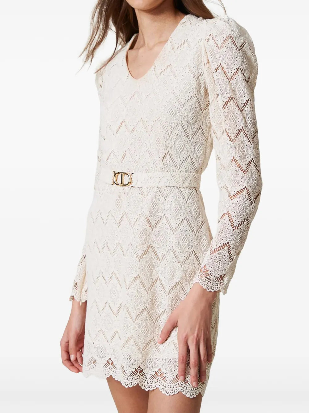 Macramé Lace Mini Dress
