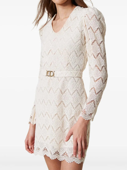 Macramé Lace Mini Dress