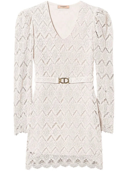 Macramé Lace Mini Dress