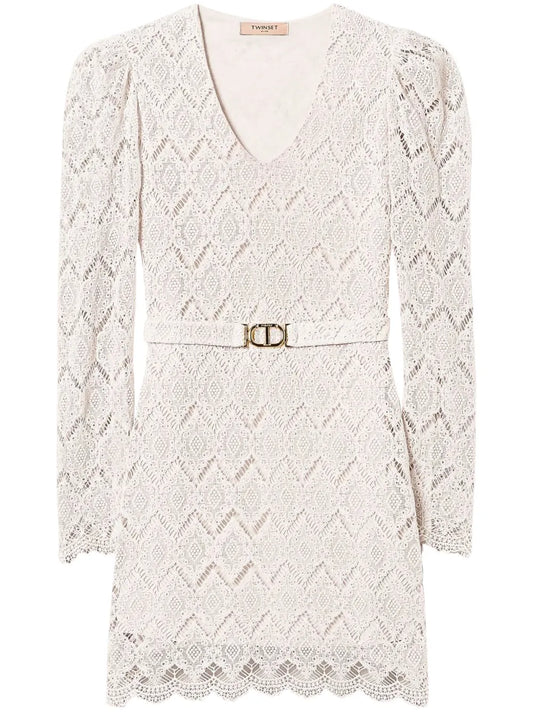 Macramé Lace Mini Dress