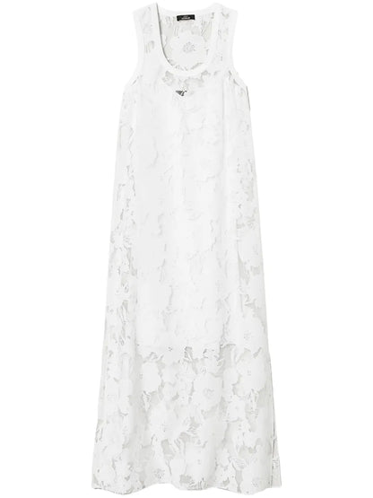 Floral-Embroidered Organza Dress