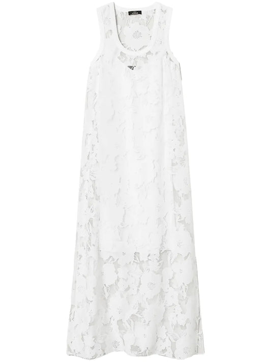 Floral-Embroidered Organza Dress