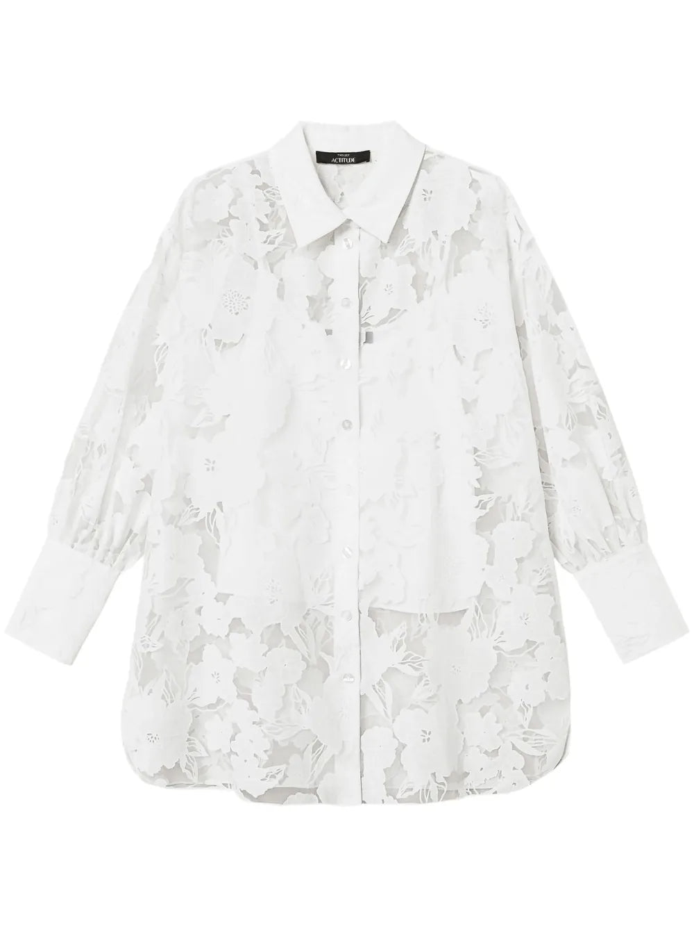 Fil-Coupé Effect Organza Shirt