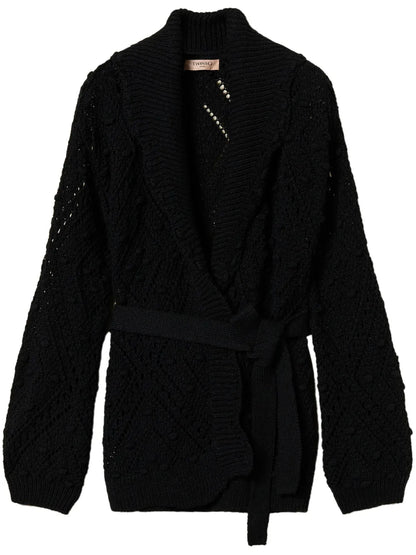 Knitted Cardigan With Belt