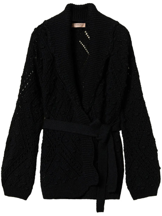 Knitted Cardigan With Belt