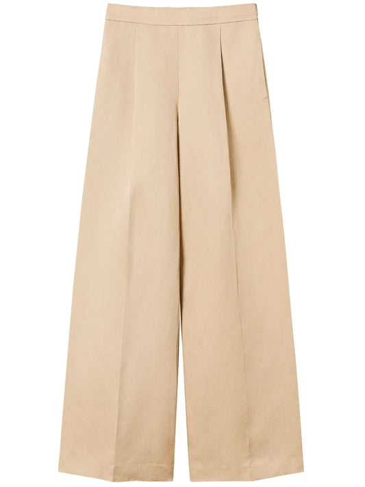 Pleat-Detail Palazzo Trousers