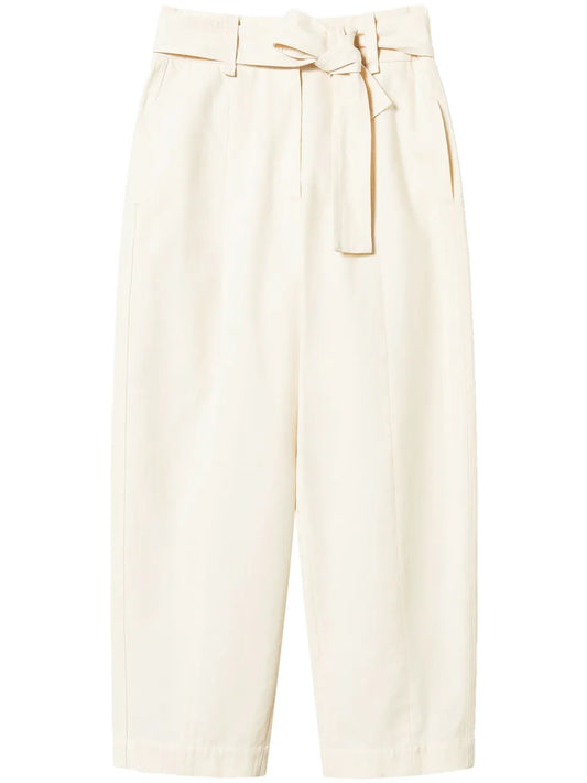 Belted Gabardine Trousers