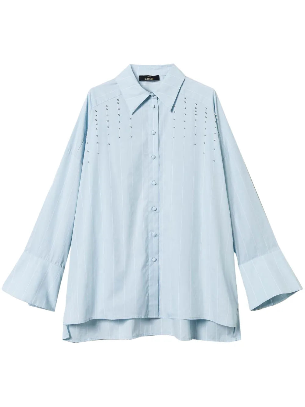 Bezel Embroidery Poplin Shirt