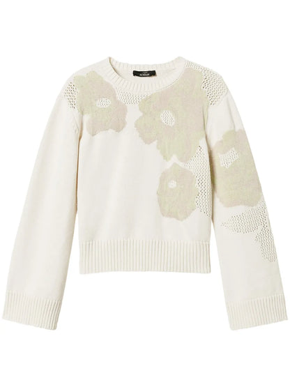 Rose-Jacquard Jumper