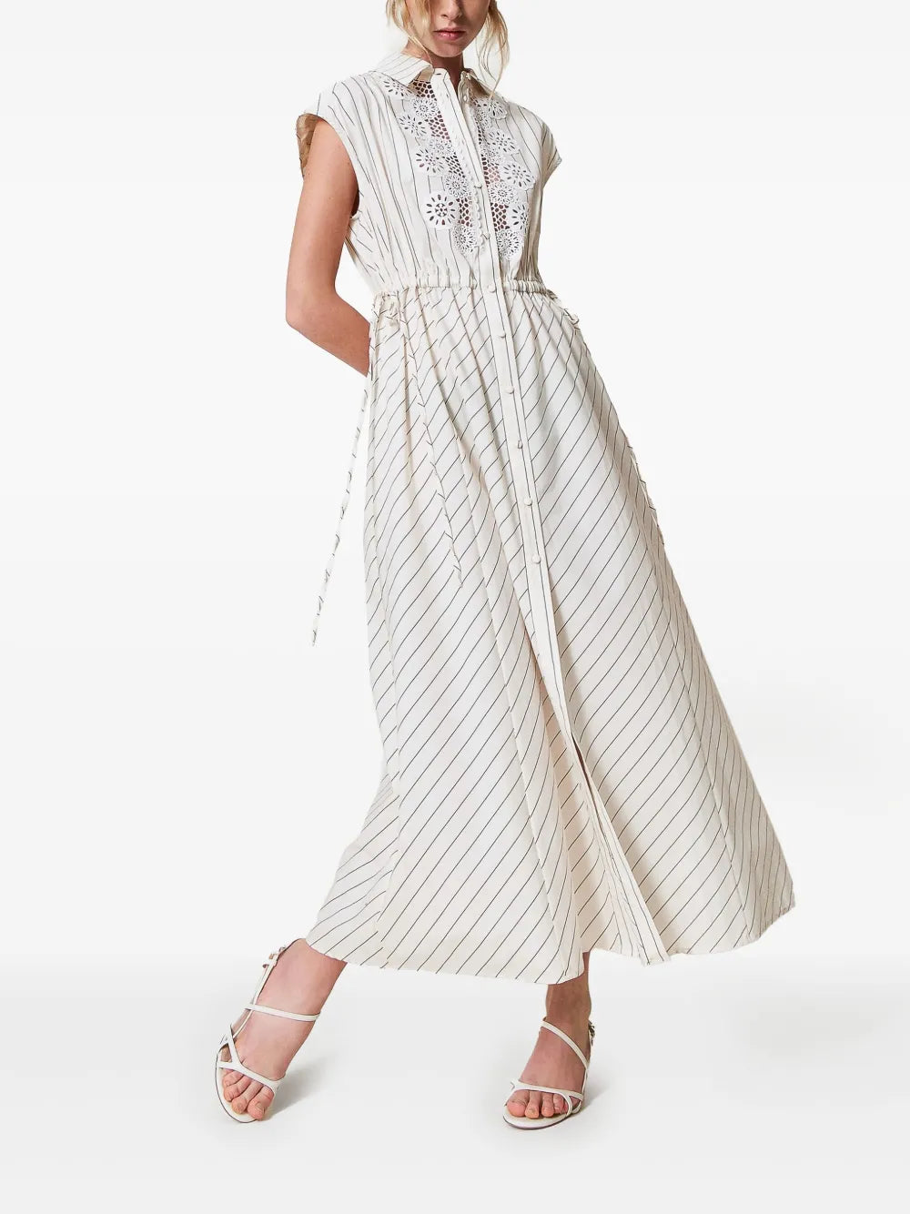 Macramé-Detail Maxi Dress