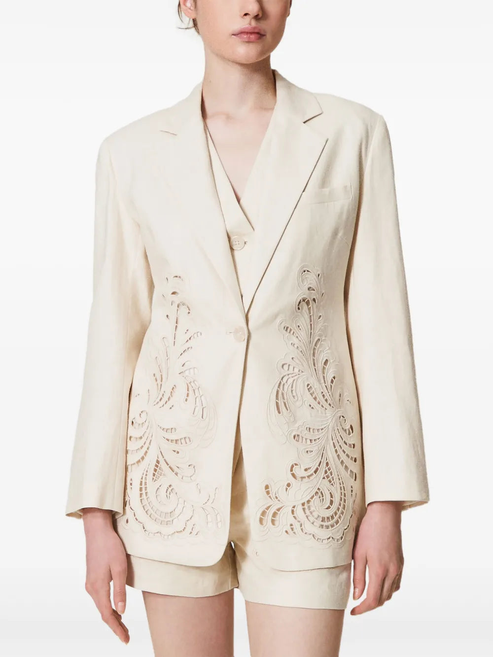 Embroidered Blazer