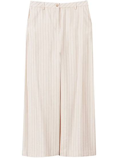Pinstripe-Pattern Skirt