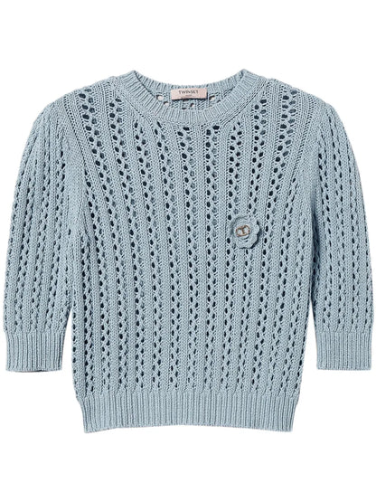 Crochet-Knit Jumper