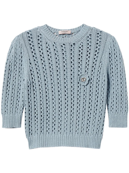 Crochet-Knit Jumper