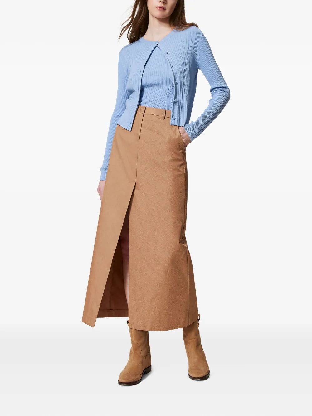 Woven Midi Skirt