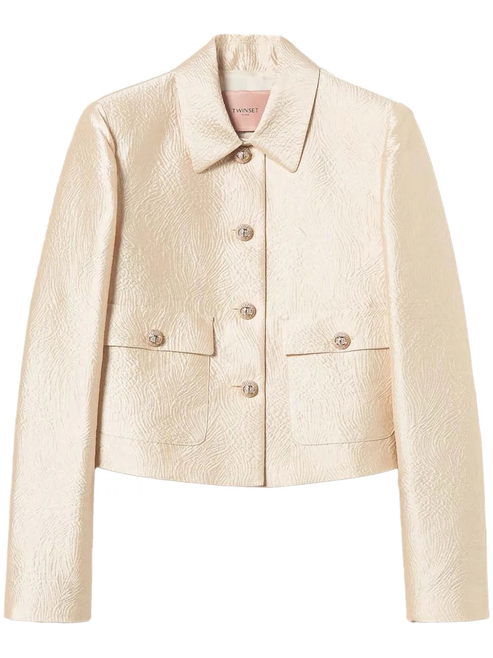 Brocade Jacquard Cropped Jacket