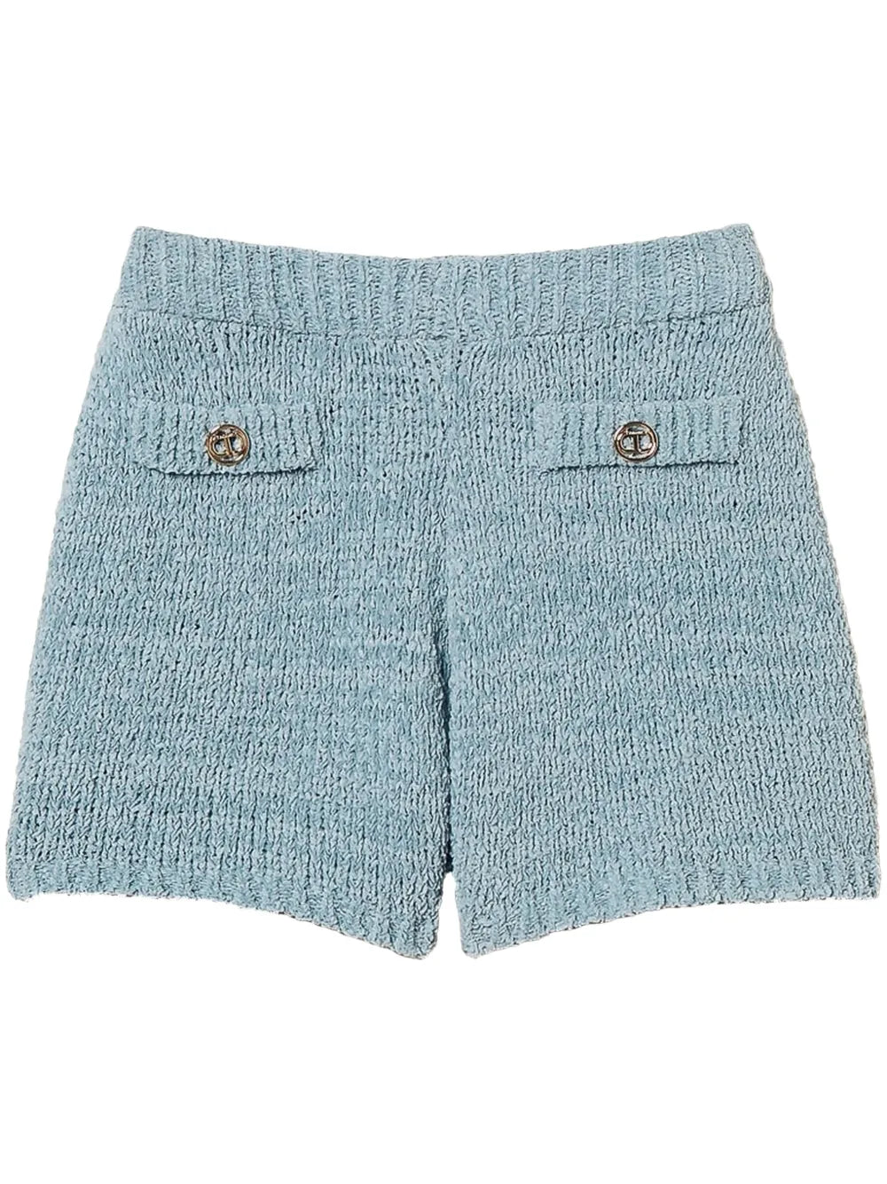 Oval T Button-Detail Shorts