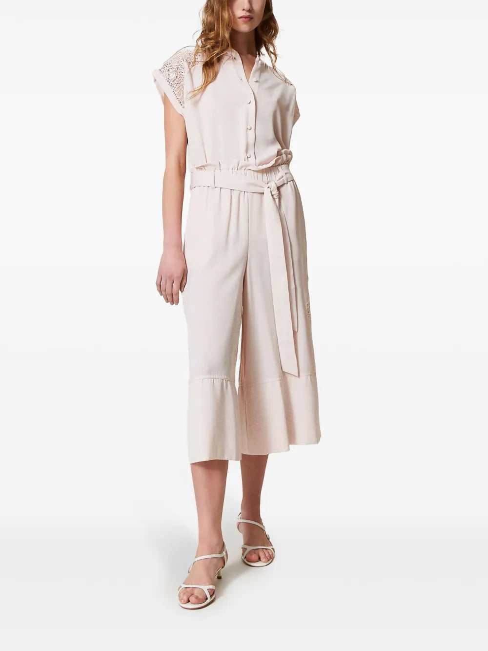 Cropped Twill Trousers