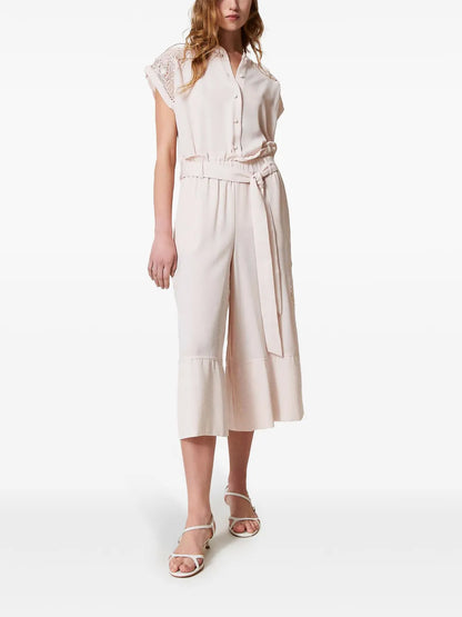 Cropped Twill Trousers