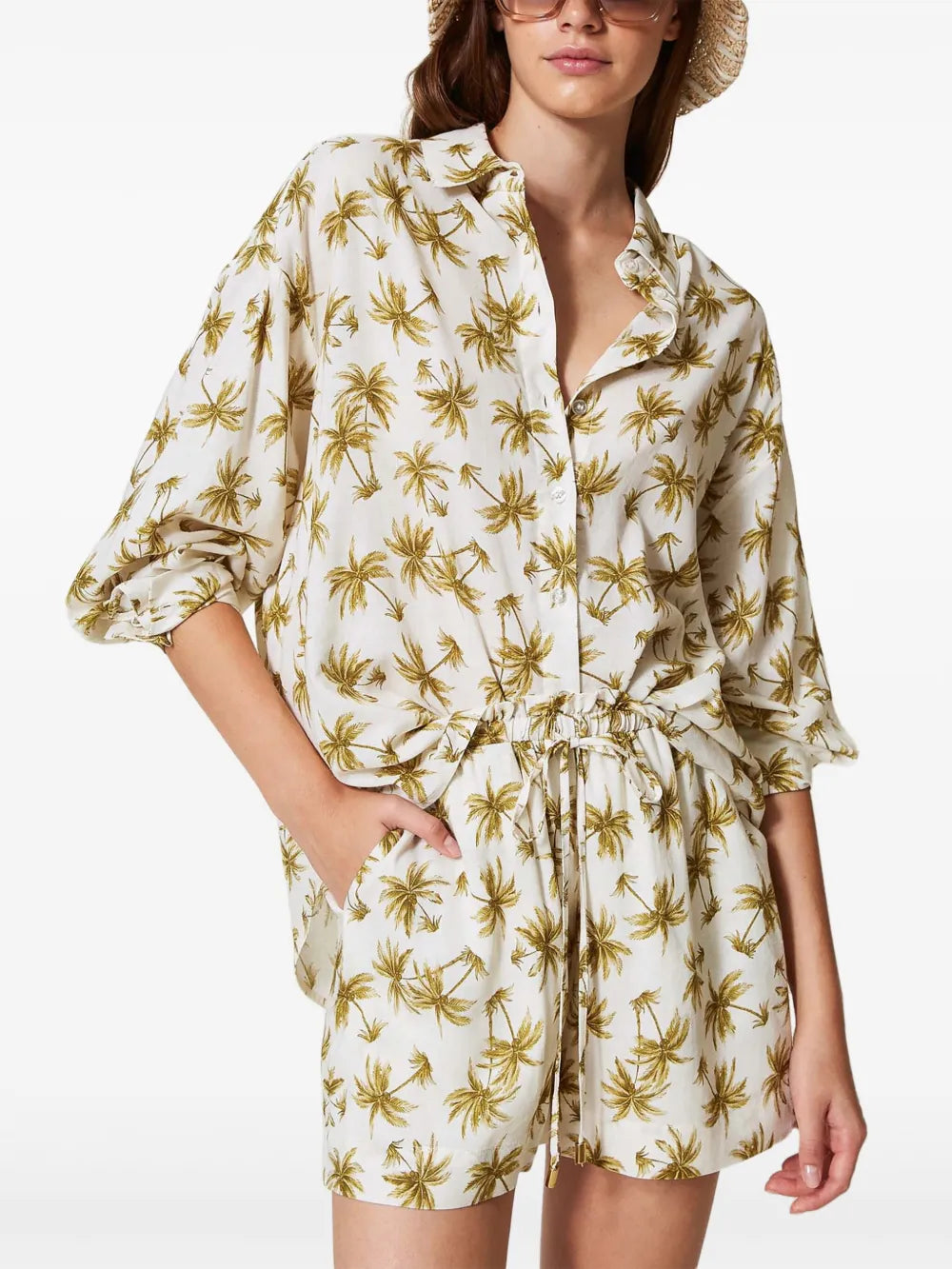 Palm Tree-Print Shorts