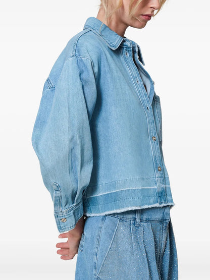 Stud-Embellished Denim Shirt