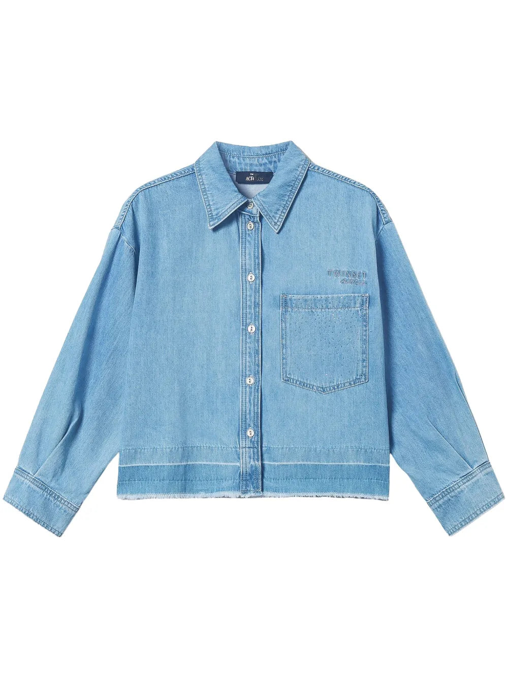 Stud-Embellished Denim Shirt