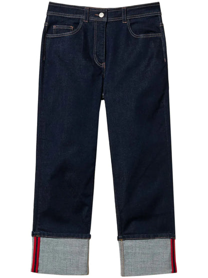 Folded Cropped Jeans