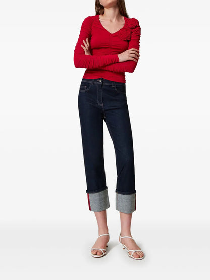 Folded Cropped Jeans