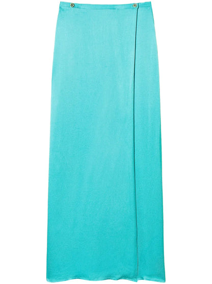Satin-Finish Maxi Skirt