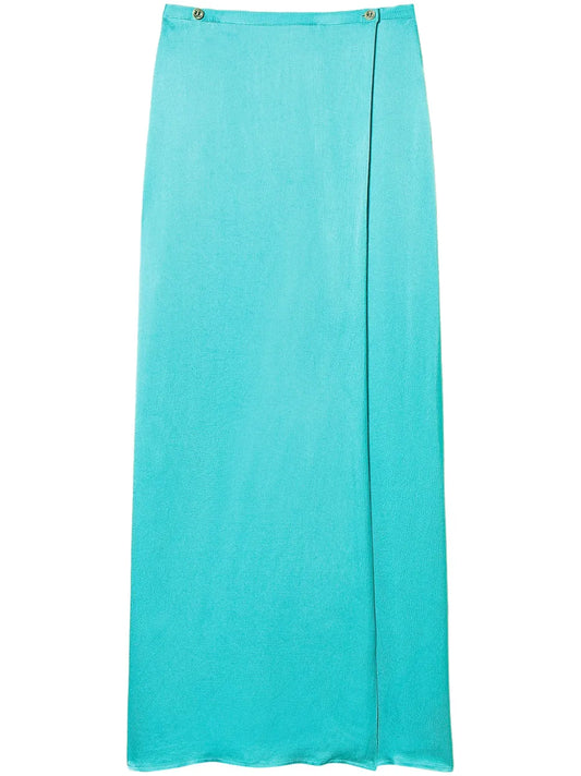 Satin-Finish Maxi Skirt