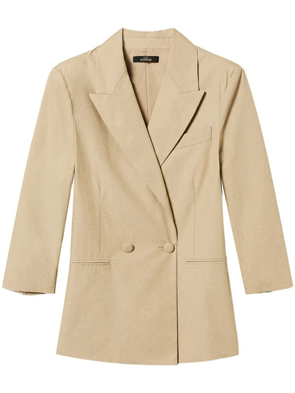 Double-Breasted Poplin Blazer