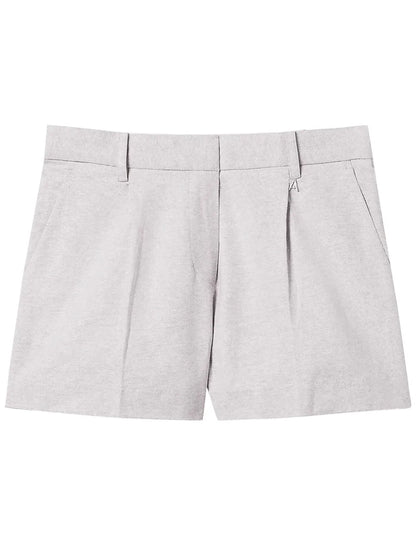 Pleat-Detail Shorts