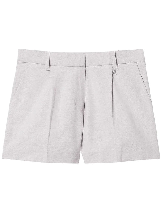 Pleat-Detail Shorts