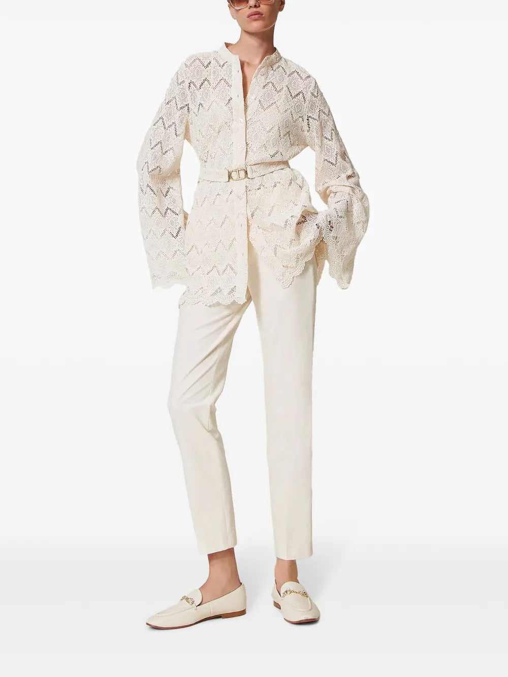 Straight-Leg Gabardine Trousers