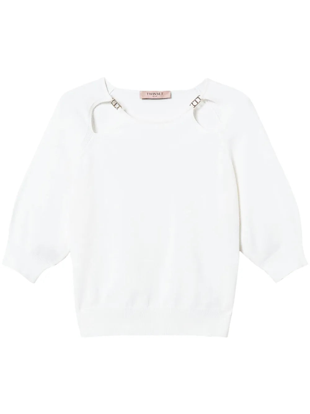 Oval T-Plaque Cut-Out Sweater