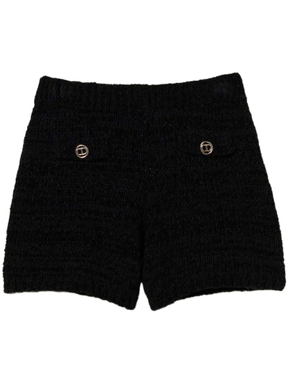 Oval T Button-Detail Shorts